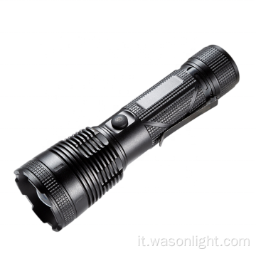 Wason Professional XHP90 ad alta potenza 2000 lumens impermeabile in alluminio esterno Torce a LED tattiche e flash clip cinghia